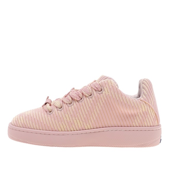 Burberry Knit Box Sneakers Woman Ip Check Pink Size 40 New - Picture 5 of 6